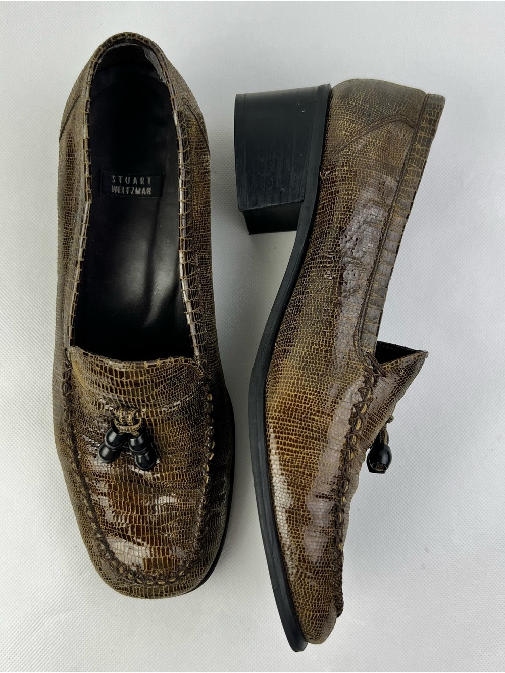 Stuart Weitzman McCool Saville Nappa Loafer Emboss Size 8.5